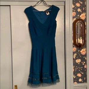 TADISHI SHOJI teal dress